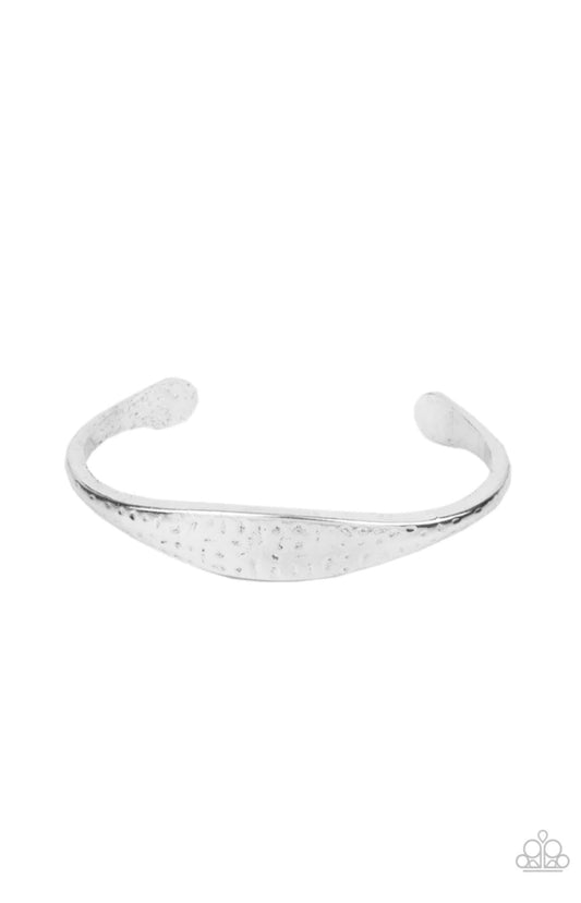 310- silver hammered cuff