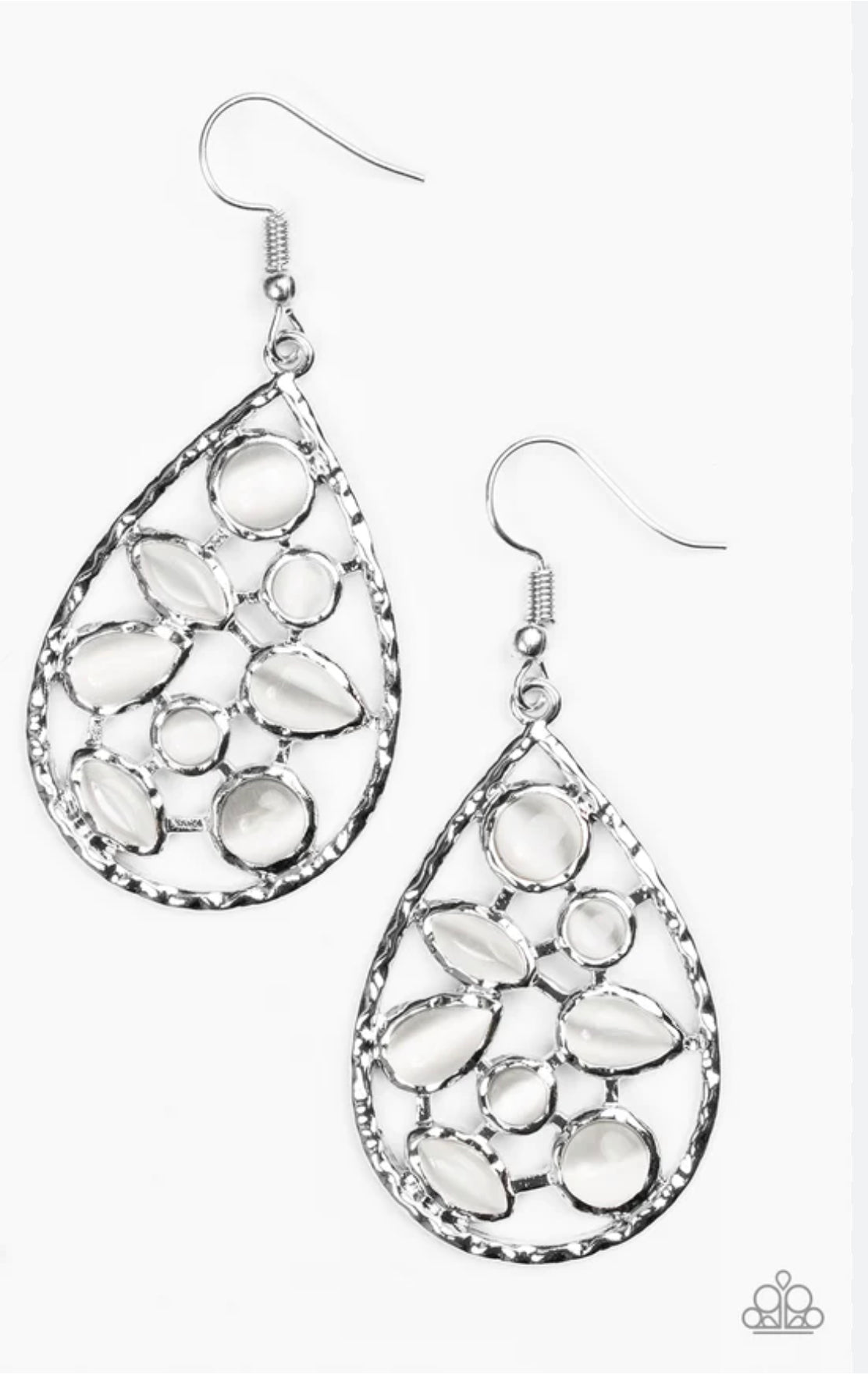 1005 white moonstone earrings