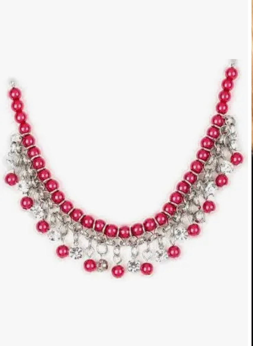2466 Pink pearl necklace
