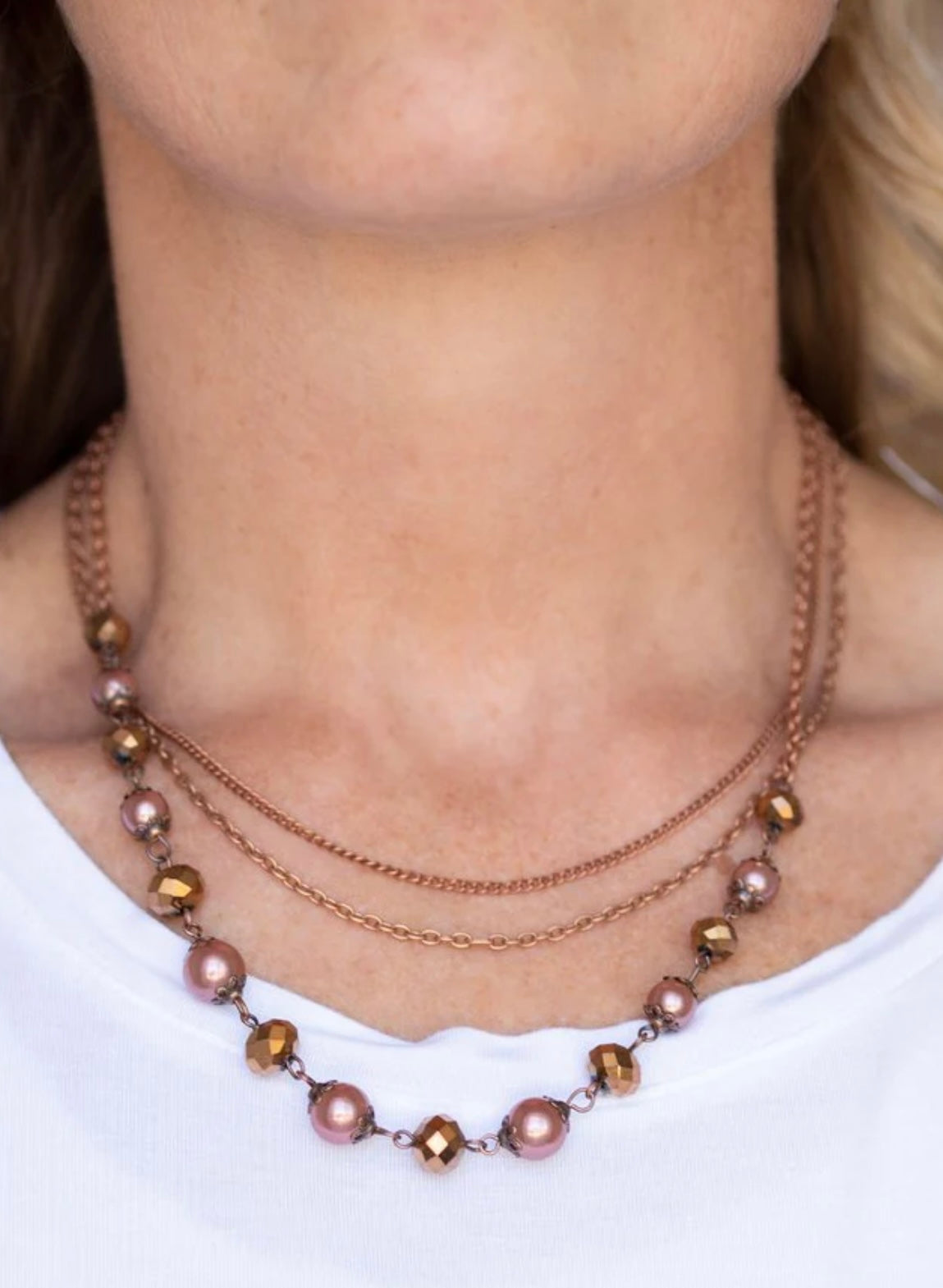 2753 Cooper bead necklace