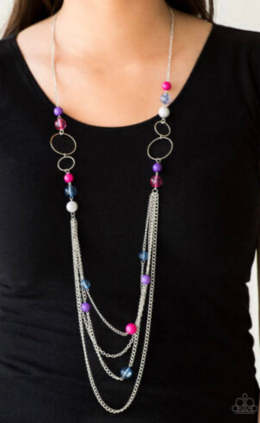 3910 multi bead long necklace