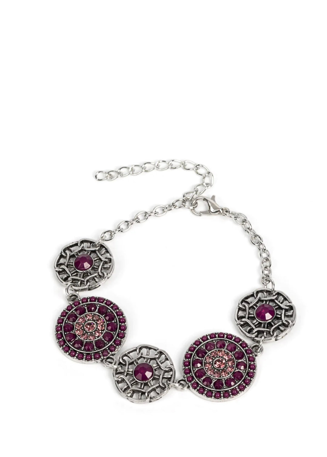 3658 Purple rhinestone bracelet