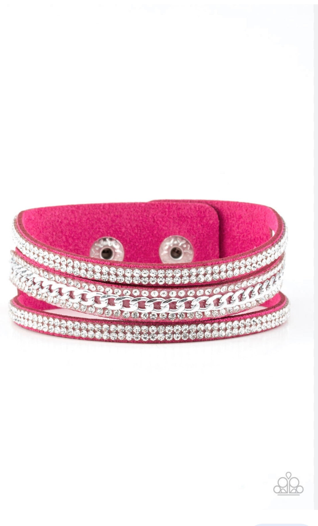 4497 pink snap bracelet